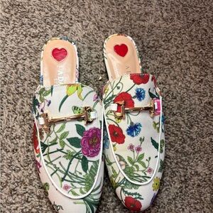 Floral Canvas Women's Mules
